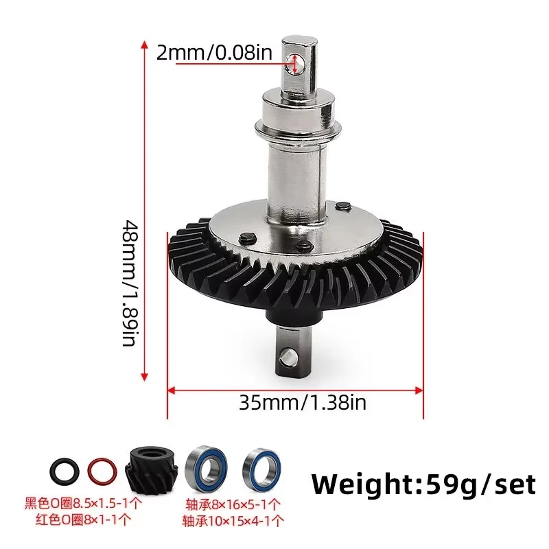 37T Metal Helical Gear Differential Locker Slipper Clutch Upgrade Gear for 1/10 Traxxas Slash 4WD Rustler Stampede XO‑01