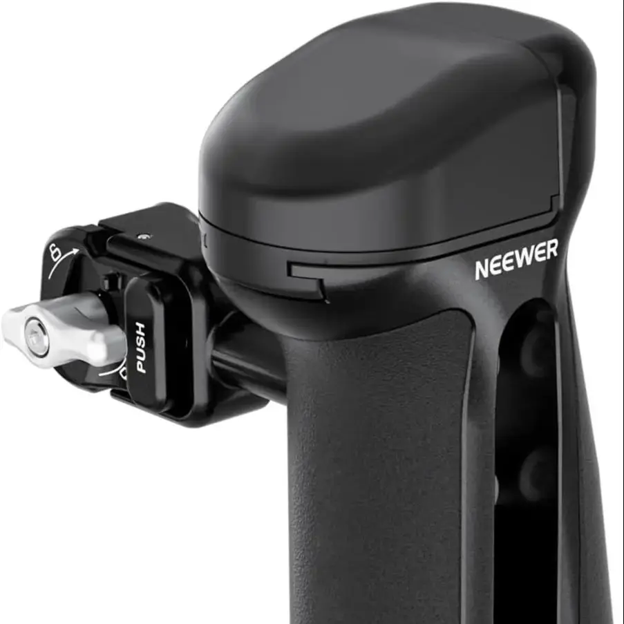 NEEWER Szybkozłączka Boczna z Uchwytem i Zabezpieczeniem Przed Odpadaniem, z Gniazdem Cold Shoe, 360 stopni °   Obrotowy, silikonowy, antypoślizgowy uchwyt do iPhone 16 Pro Max S25 Ultra — zdjęcie produktu 7