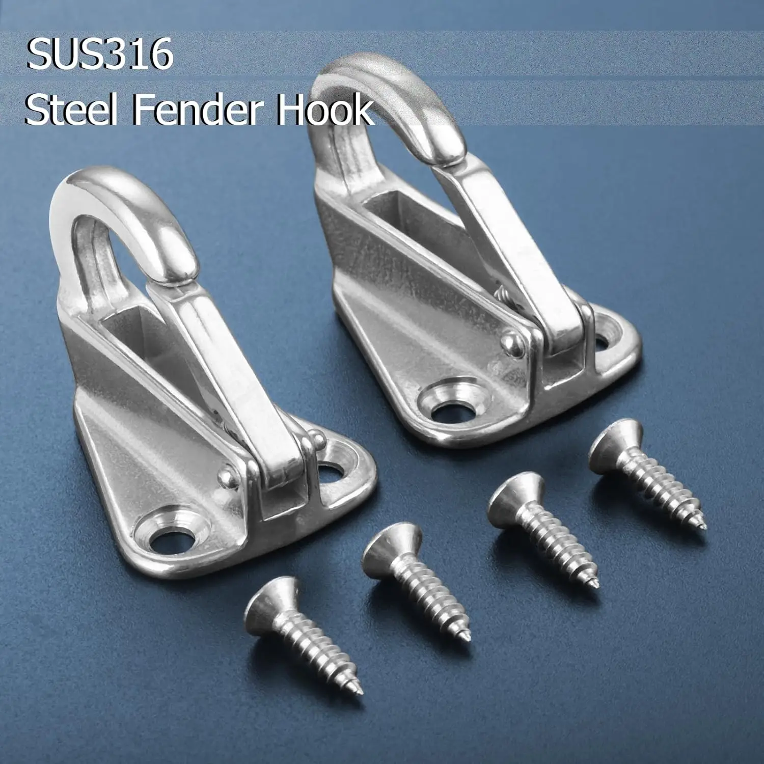 1/2/4PCS Fender Hook Stainless Steel Spring Snap Fending Hook Spring Hook Snap Attach Rope For Marine Hardware Boat Accessories