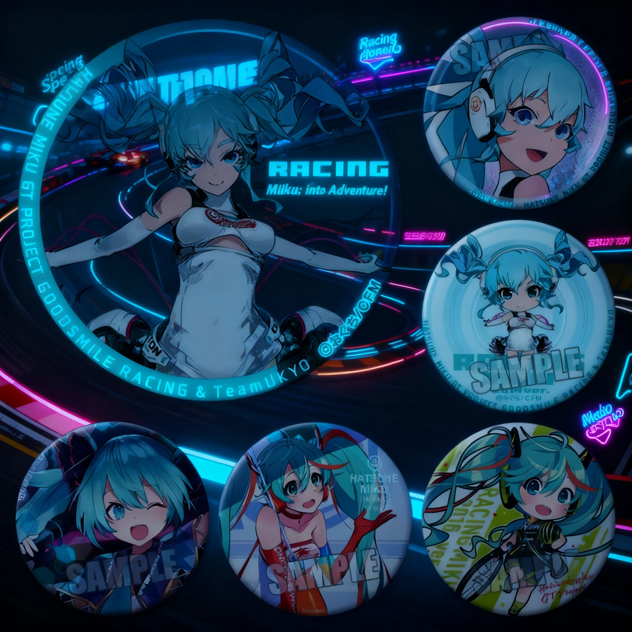 

Набор значков с Хатсуне Мику, 6 дизайнов, аксессуары для косплея Мику, милые товары Vocaloid, брелок-подвеска, подарок для фанатов