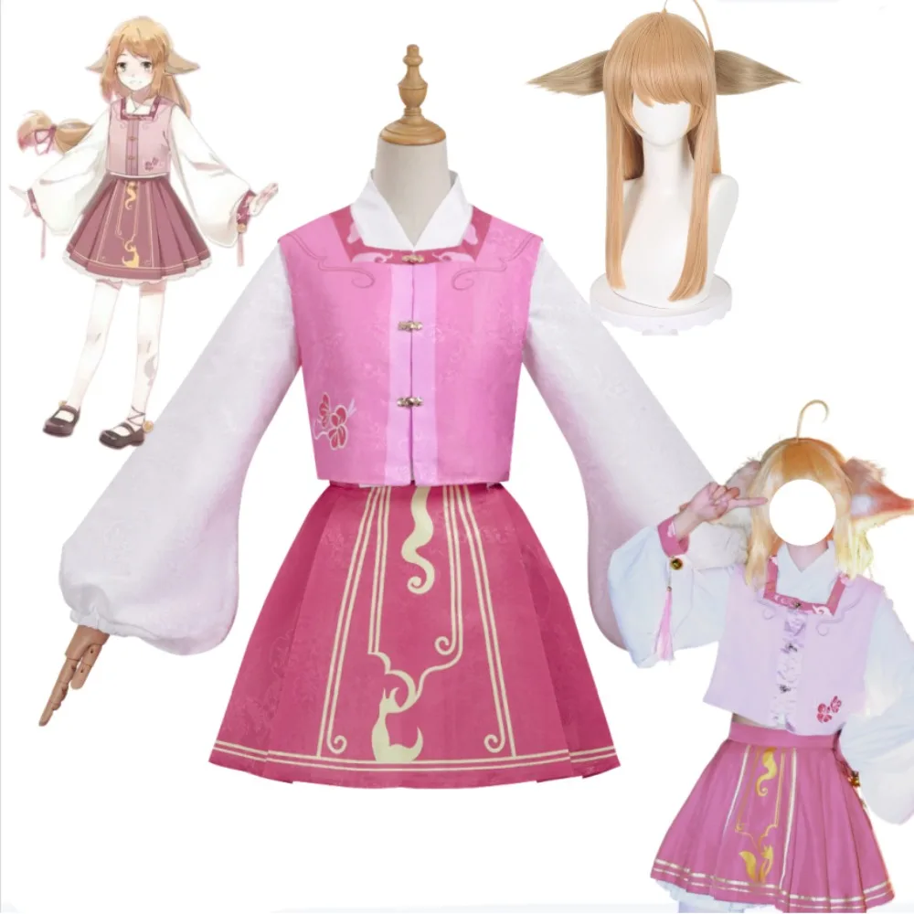 

Fox Spirit Matchmaker Tushan Susu Honghong Same Style Lolita Pink Dress Cosplay Costume Hanfu Elements Adult Women Party Outfit
