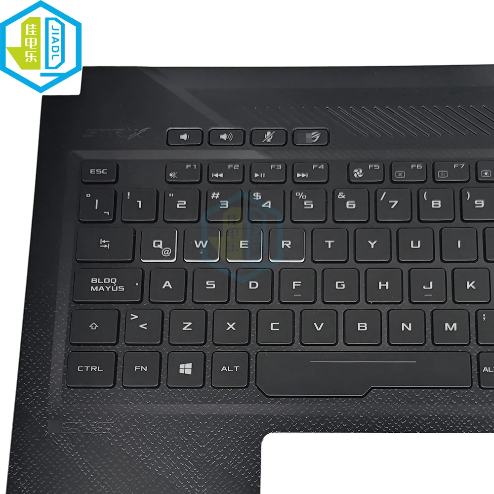 Imagem -02 - Teclado Backlight Latin Palmrest para Asus Rog Strix Gl503 Gl503v Gl503vm Gl503vd Gl503vs 90nb0g51 90nb0cq2 c Teclados Escudo