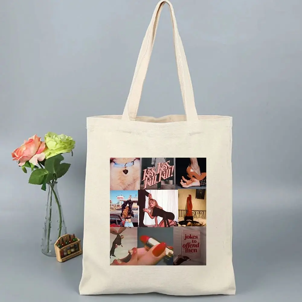 

25. Лидер продаж, известная певица, Сабрина, плотник, лучший друг, сумка для покупок для девочек, холщовая сумка-шопер в стиле хип-хоп для фанатов, подарок унисекс