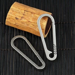 1PCS Multifunctional Titanium Alloy Metal Keychain Quick Release Carabiner Buckle Bottle Opener Car Accessories Waist Keyring