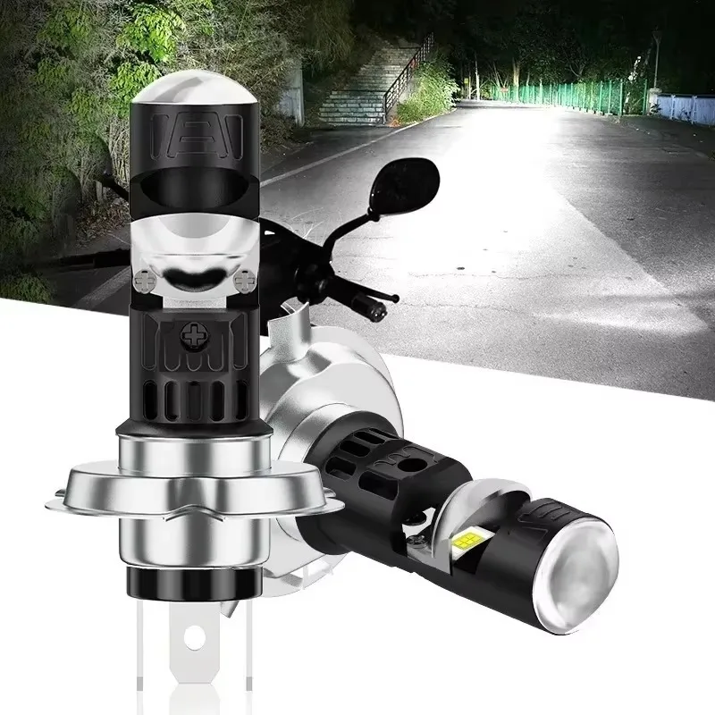 1 Pcs H4 BA20D LED Motorcycle Headlight Bulbs Hi Lo Beam P15D LED Motor Signal Lights Accessories 12-80V Quality New