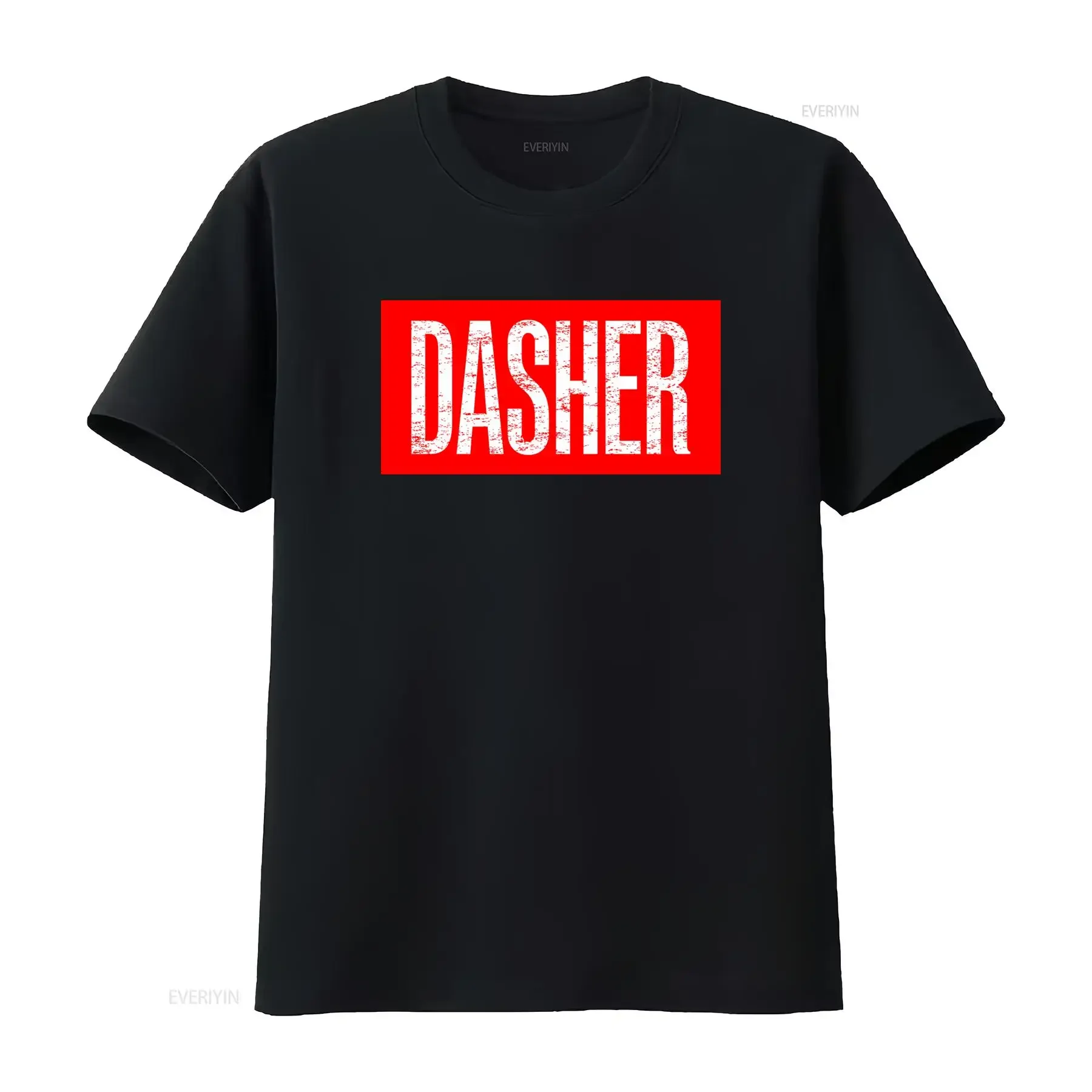 Vintage Distressed Dasher Letter Print Casual Streetwear T Shirt vintage Washed Soft Top For Everyday Wear Stretched