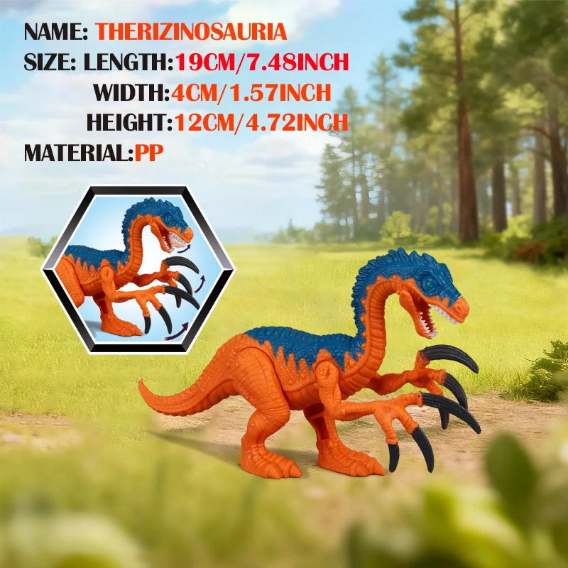 Simulazione Modelli di dinosauri Giocattoli Jurassic Tyrannosaurus Rex Therizinosaurus Velociraptor Action Figures Regali per Ragazzi Bambini