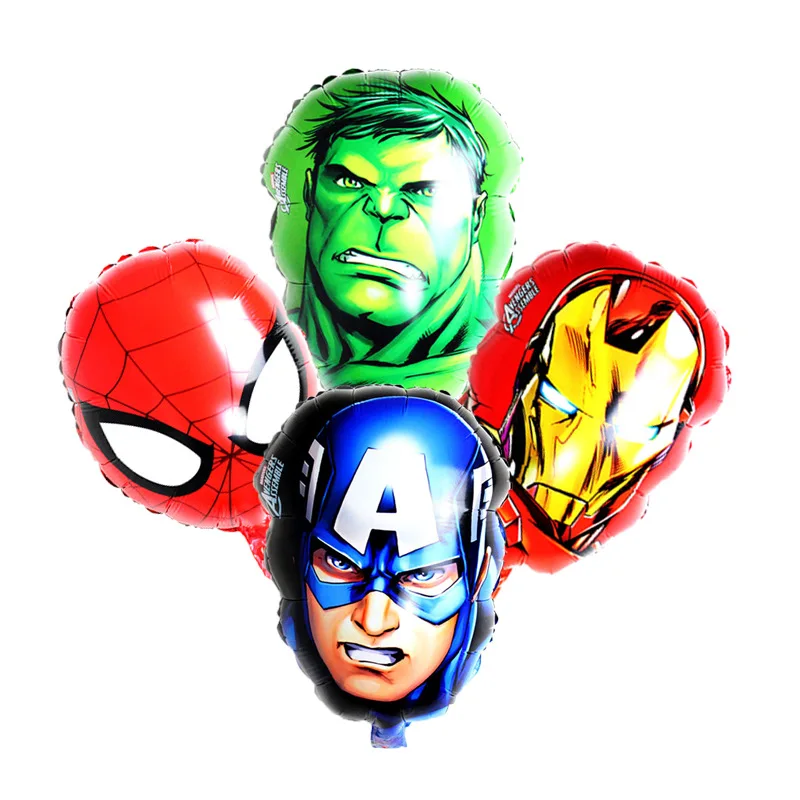 Marvel Hero Cartoon Aluminum Film Balloon Spider Man Iron Man Green Giant Birthday Party Decoration Balloon Children's Toy Gifts