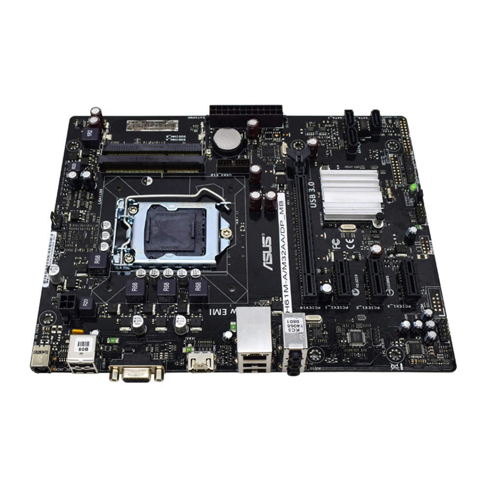 Imagem -03 - Placa-mãe Asus-h61m-a M32aa 1155 Ddr3 8gb 1333mhz Chipconjunto Intel H61 Usb 2.0 Sata2 Vga Dvi Pci-e Slot X16