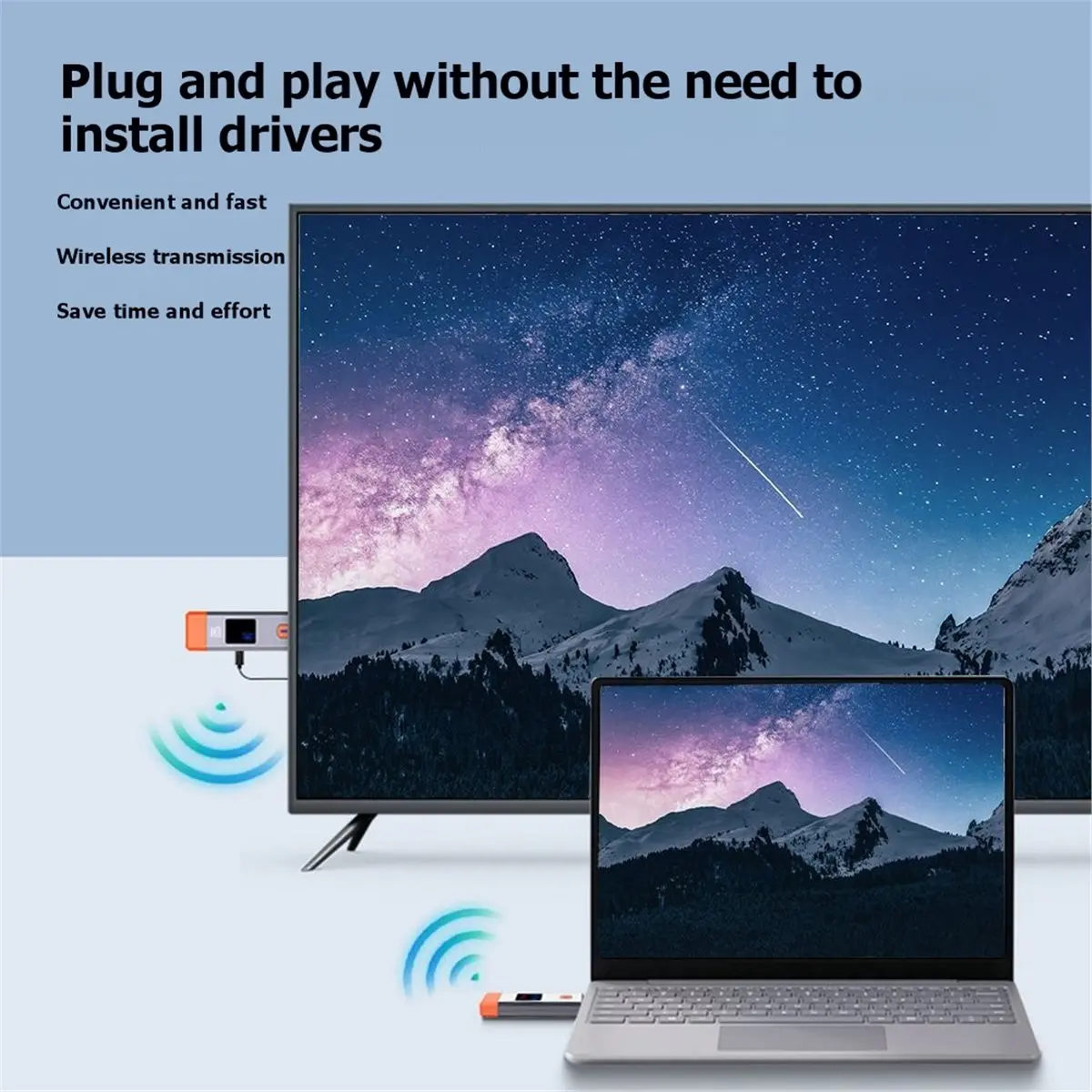 

Беспроводной HDMI-совместимый видеопередатчик-приемник A41T с дисплеем, адаптер для подключения ПК к монитору или проектору