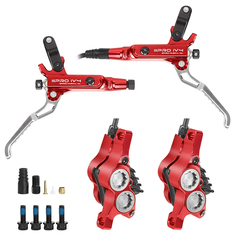 IIIPRO IV4 Fahrrad-Hydraulikbremsen-Set, 4-Kolben-Fahrrad, hydraulischer Scheibenbremsen-Set, 160 mm, Rennrad, MTB, Öldruck-Bremsscheibe – Detail 8