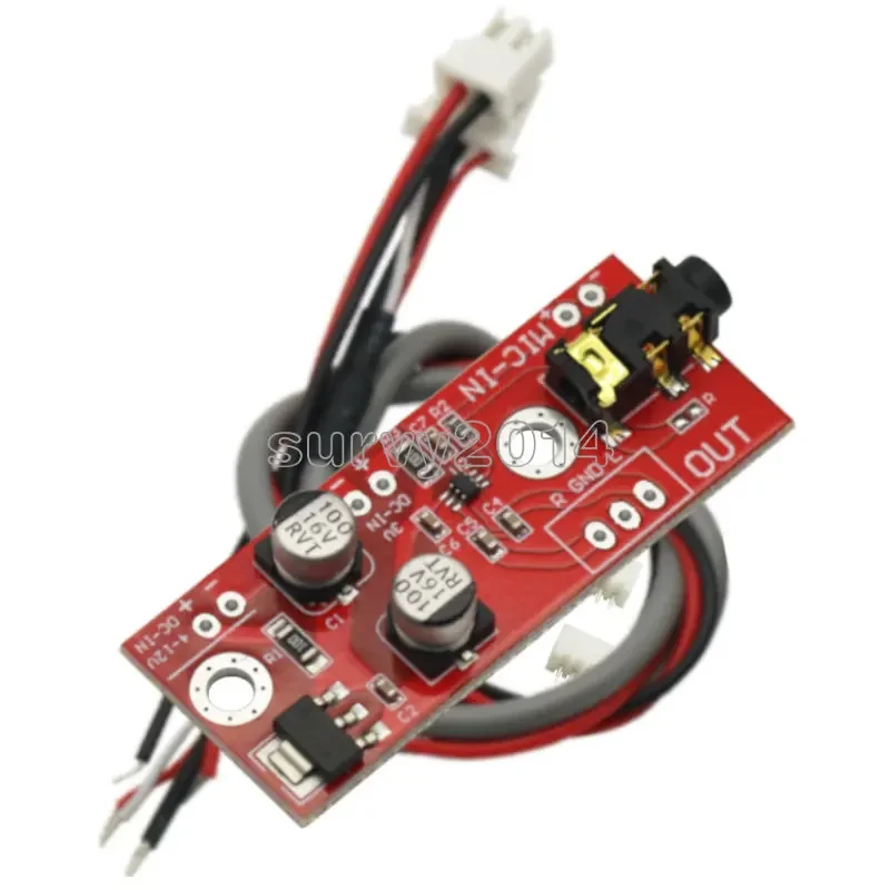 MAX9812 electret microphone amplifier board voice voice module DC 3V 5V 12V input with line microphone amplifier