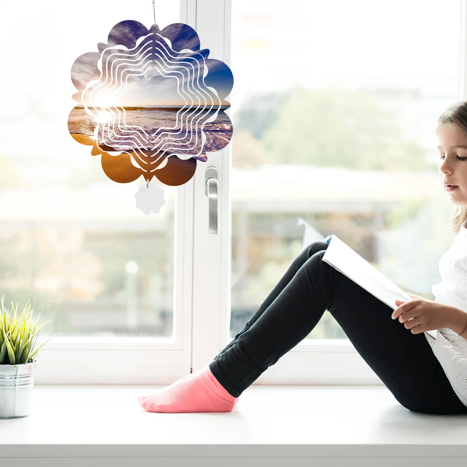 

Metal Wind Chime Hanging Sublimation Blank Aluminum Wind Spinner For Yard Garden Diy Pendant Outdoor Decorations