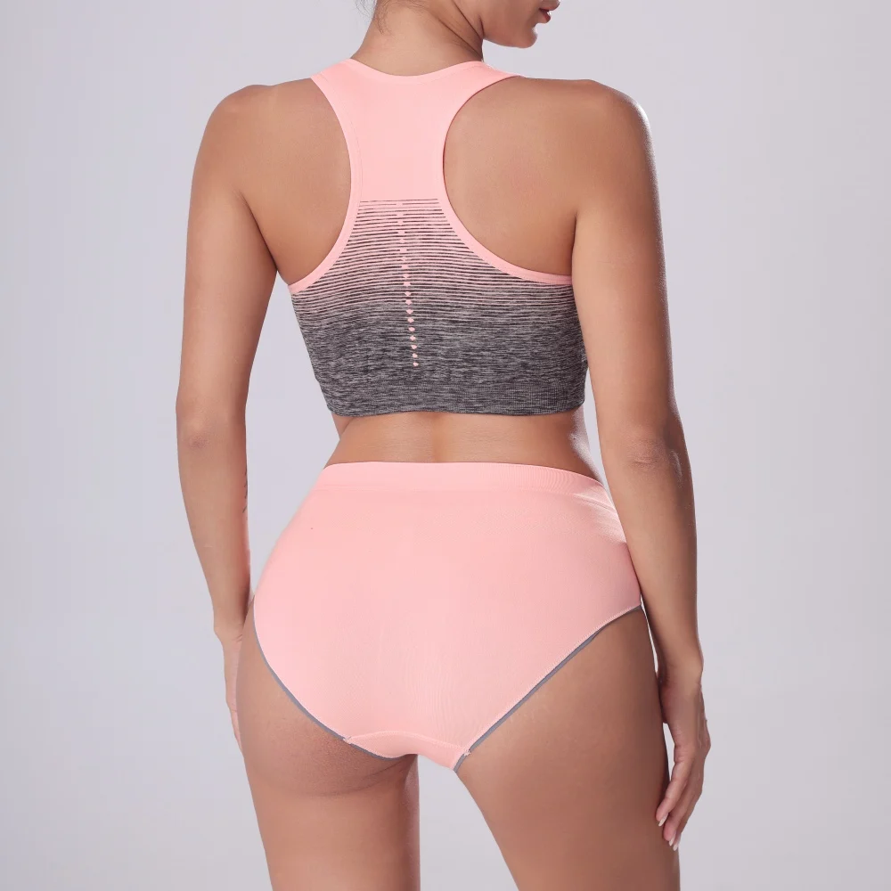Dámská sportovní podprsenka na jógu s měkkým gradientem a střední oporou - náhled 3