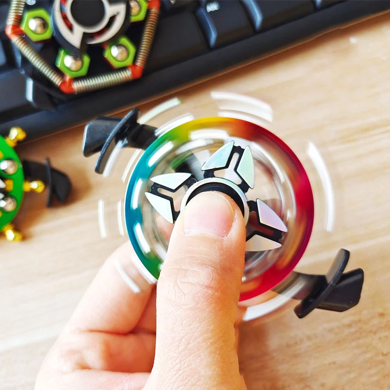 Abs apito fidget spinner anti-stress mão giratório giroscópio giratório giratório adulto dedo para crianças presente de natal