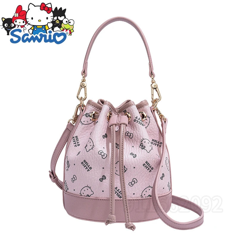  Hello Kitty New Women's Mini Shoulder Bag Luxury Brand Original Women's Mini Handbag Pink Fashion Print Women's Bag