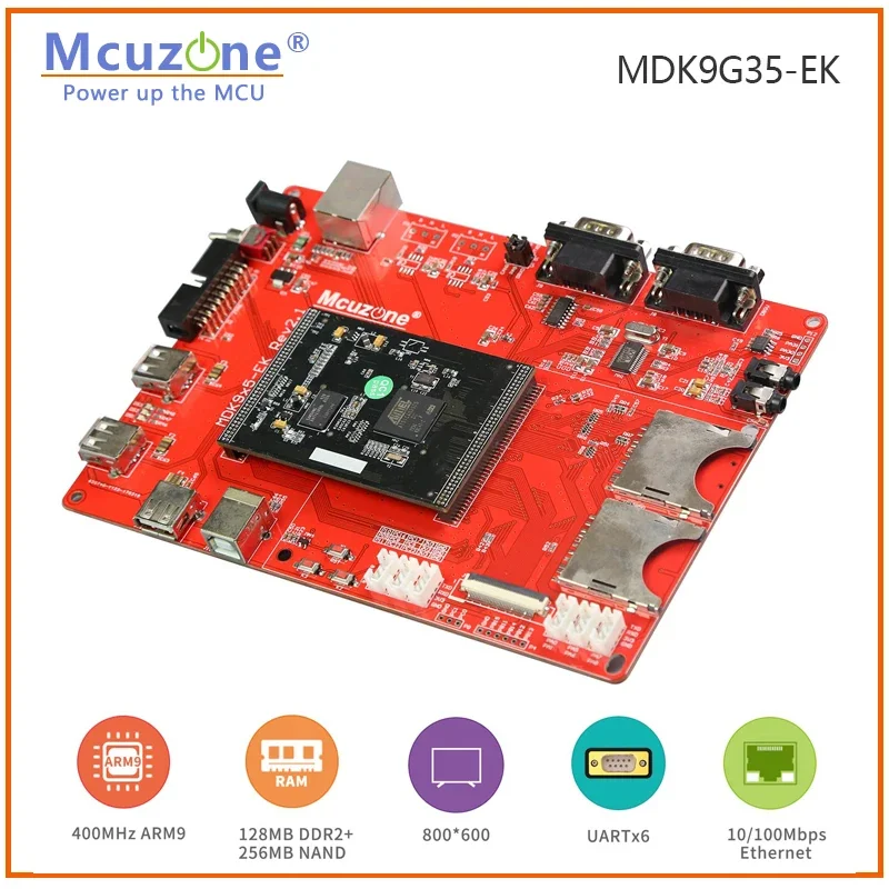 MDK9G35-EK ,AT91SAM9G35, QT4 GUI 400MHz CPU, 256M NAND, Ethernet, USB HighSpeed LCDC A-RM9 ATMEL