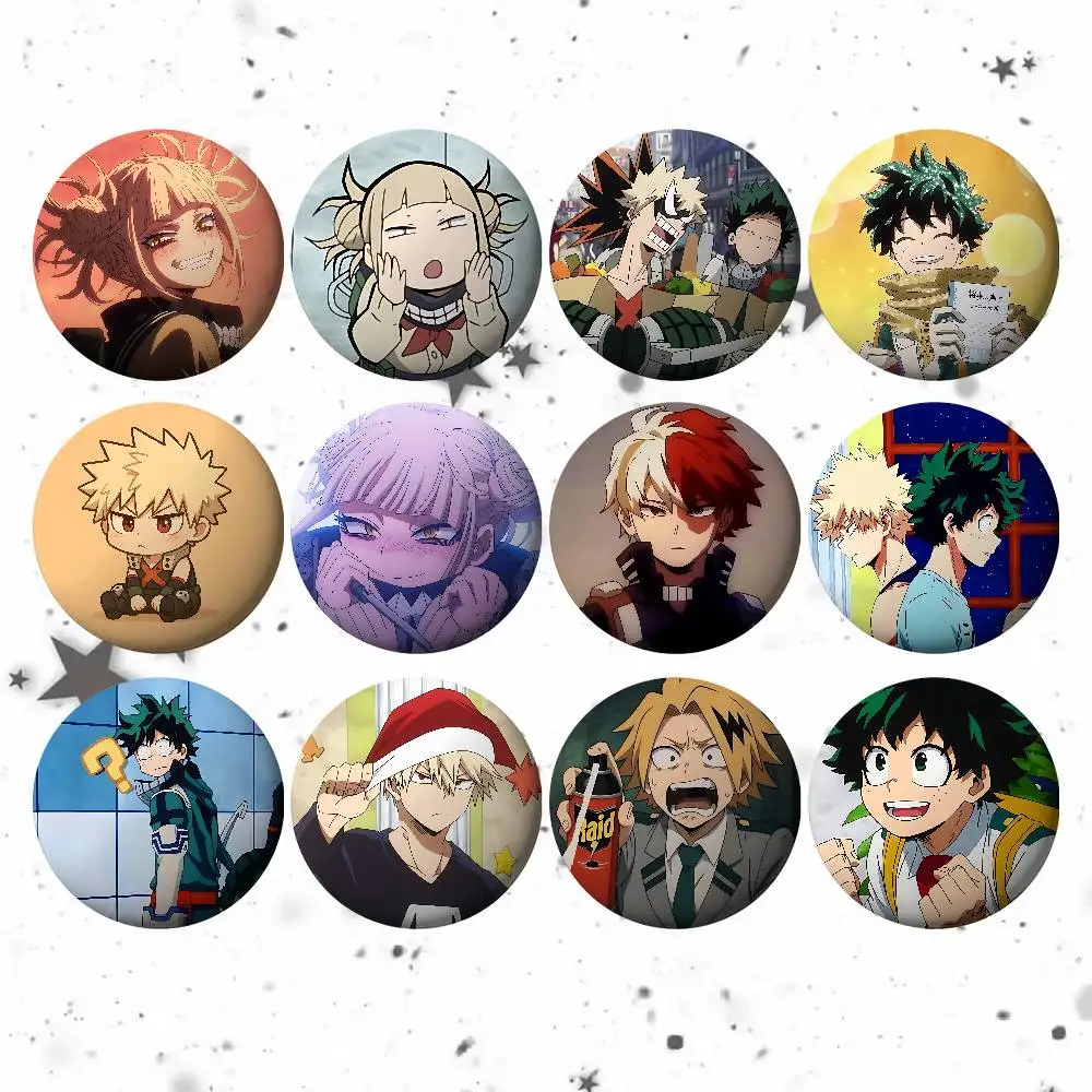Insignias Anmie Cute H-My Hero AcademiaS, broche de botón suave de hojalata, insignia de Metal, accesorios de joyería personalizados, sombrero, bolso, solapa
