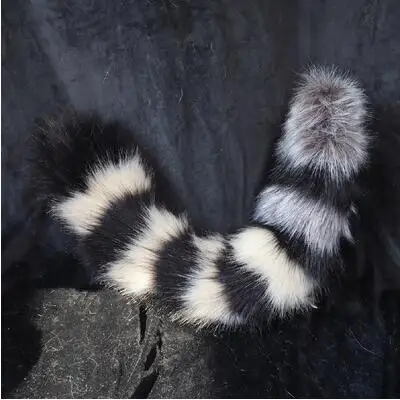 Nieuwe Hand Werk Wasbeer Procyon Lotor Cosplay Oren Hairhoop Staart Halloween Party Kostuum Accessoires Voor Hoofddeksels Hoofdband Geschenken