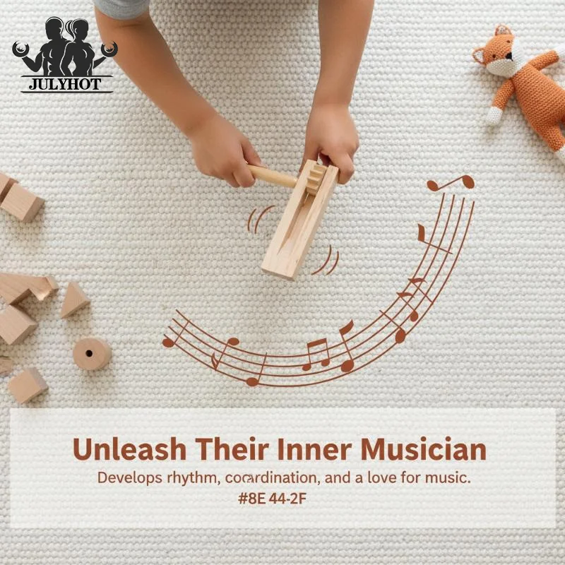 Handheld Soundboard Kids Musical Wooden Ratchet Noise Maker Musical Instrument Orff Hand Noisemaker Rattle Instrument Toys