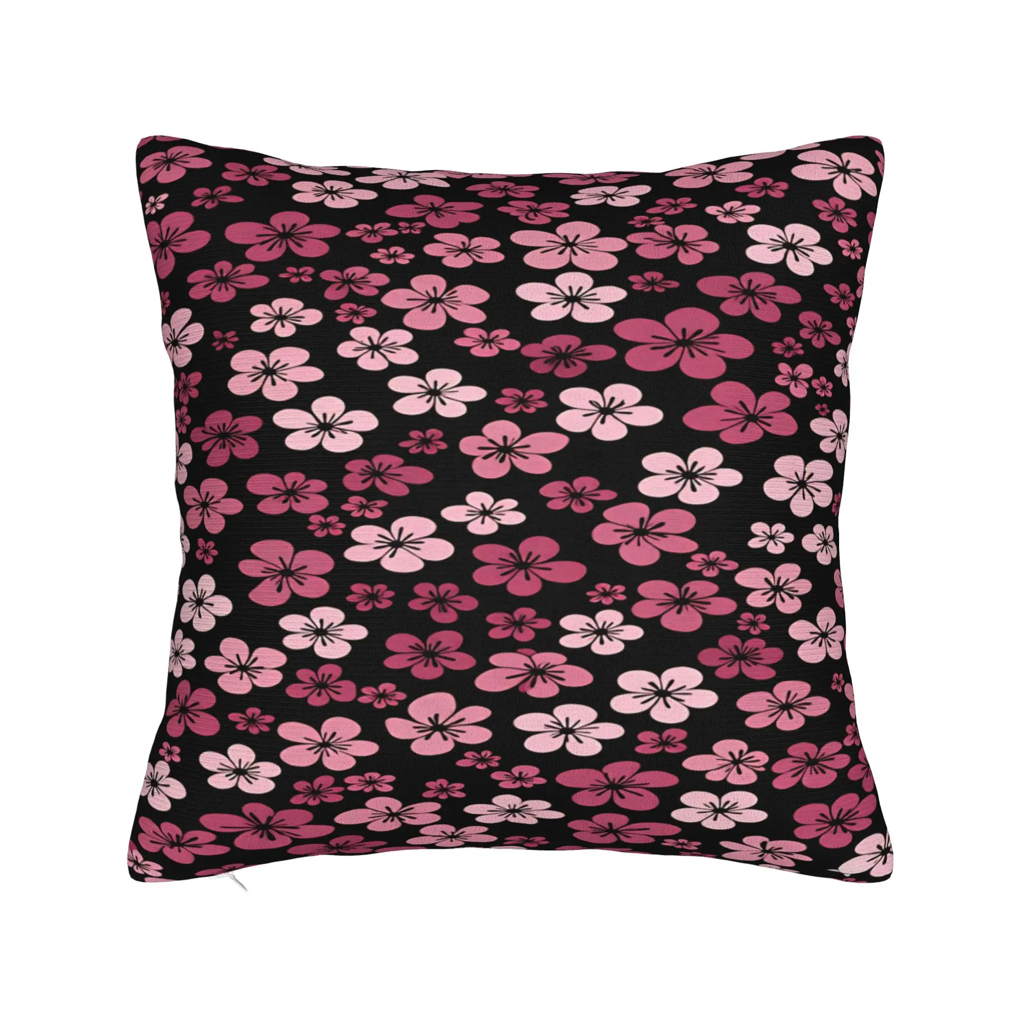 Japanese Sakura Cherry Blossoms Pillow Case  Custom Pillow Cover For Sofa Couch Bed Living Room Fashion Cushion Cover