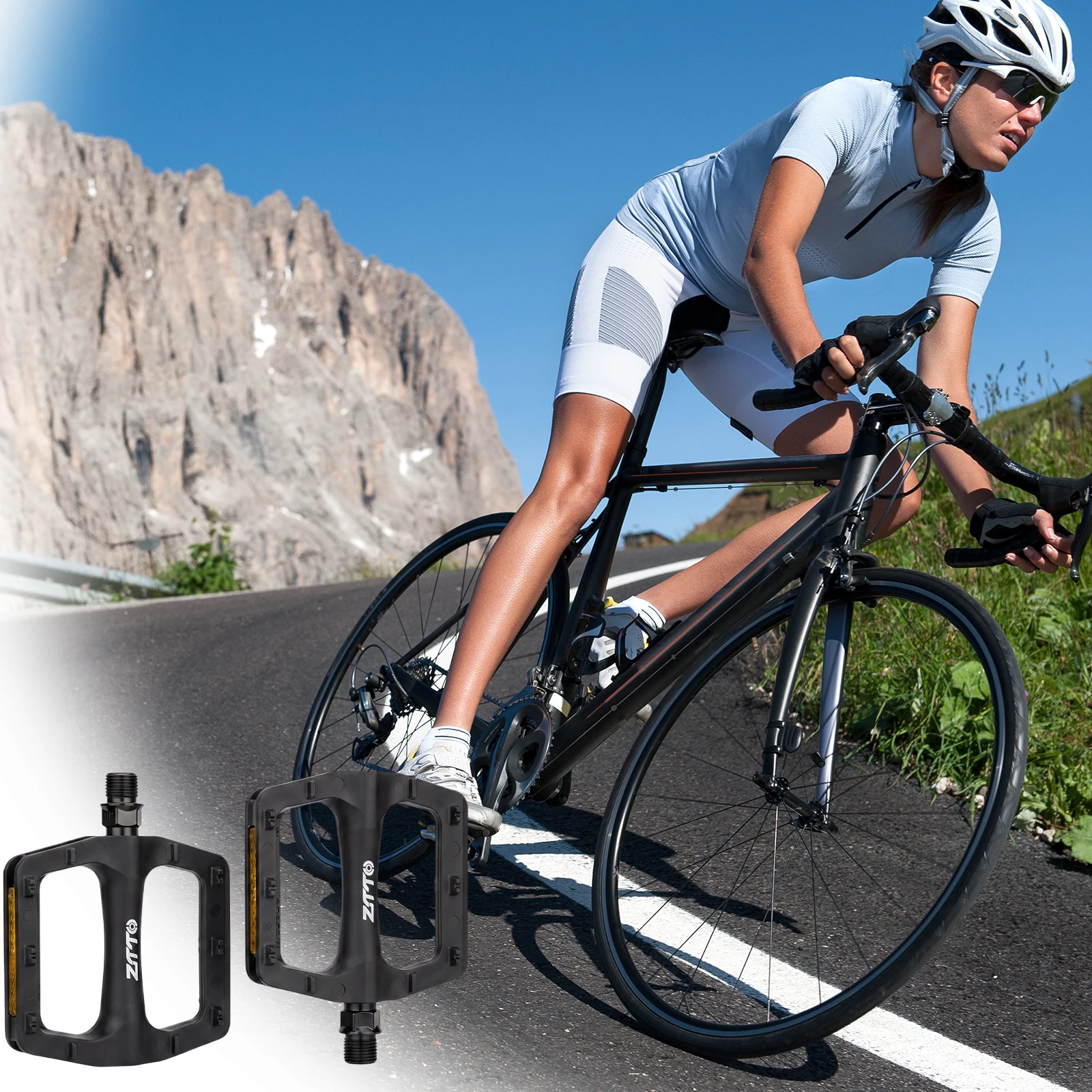 Double DU Bearing Ultralight B - Pedal Platform Flat ulasan dan harga