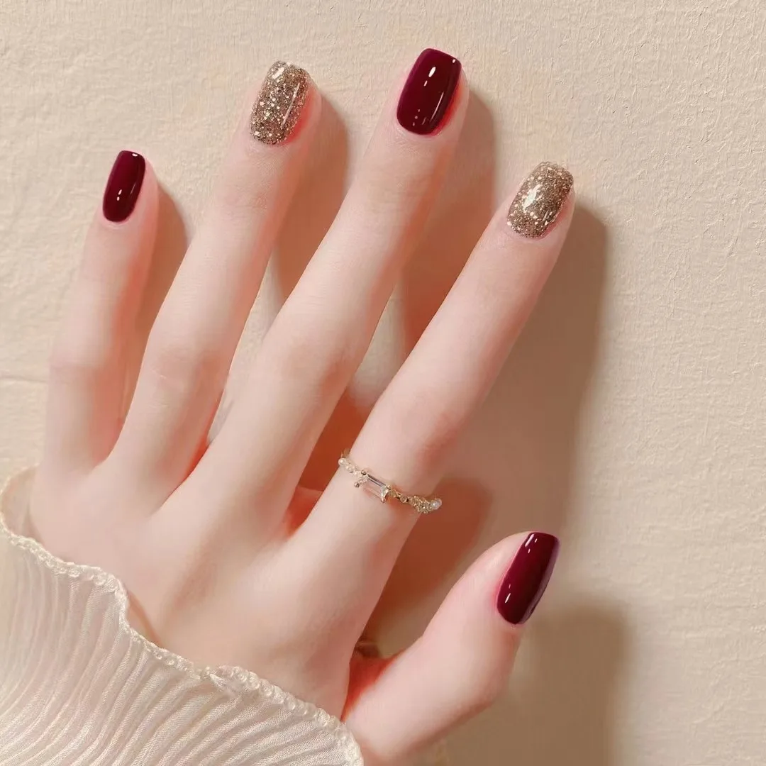 24 قطعة من الرسوم المتحركة الوردية المربعة على الأظافر على شكل زهرة أظافر صناعية أظافر صناعية نصائح اصطناعية على الأظافر #4