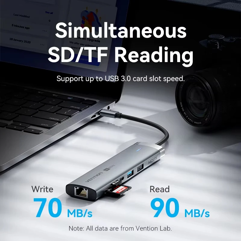 Vention جديد USB Hub HDMI 4K 60 هرتز 9 في 1 PD 100 واط USB C 3.2 Gen2 Hub 5Gbps الفاصل توسيع محول لأجهزة الكمبيوتر المحمول ماك بوك اير M1 M2