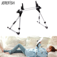 Aluminium Alloy Tablet Stand Phone Holder Lazy Bed Floor Desk Tripod Foldable Desktop Mount for iPhone iPad Kindle Galaxy Tab  E