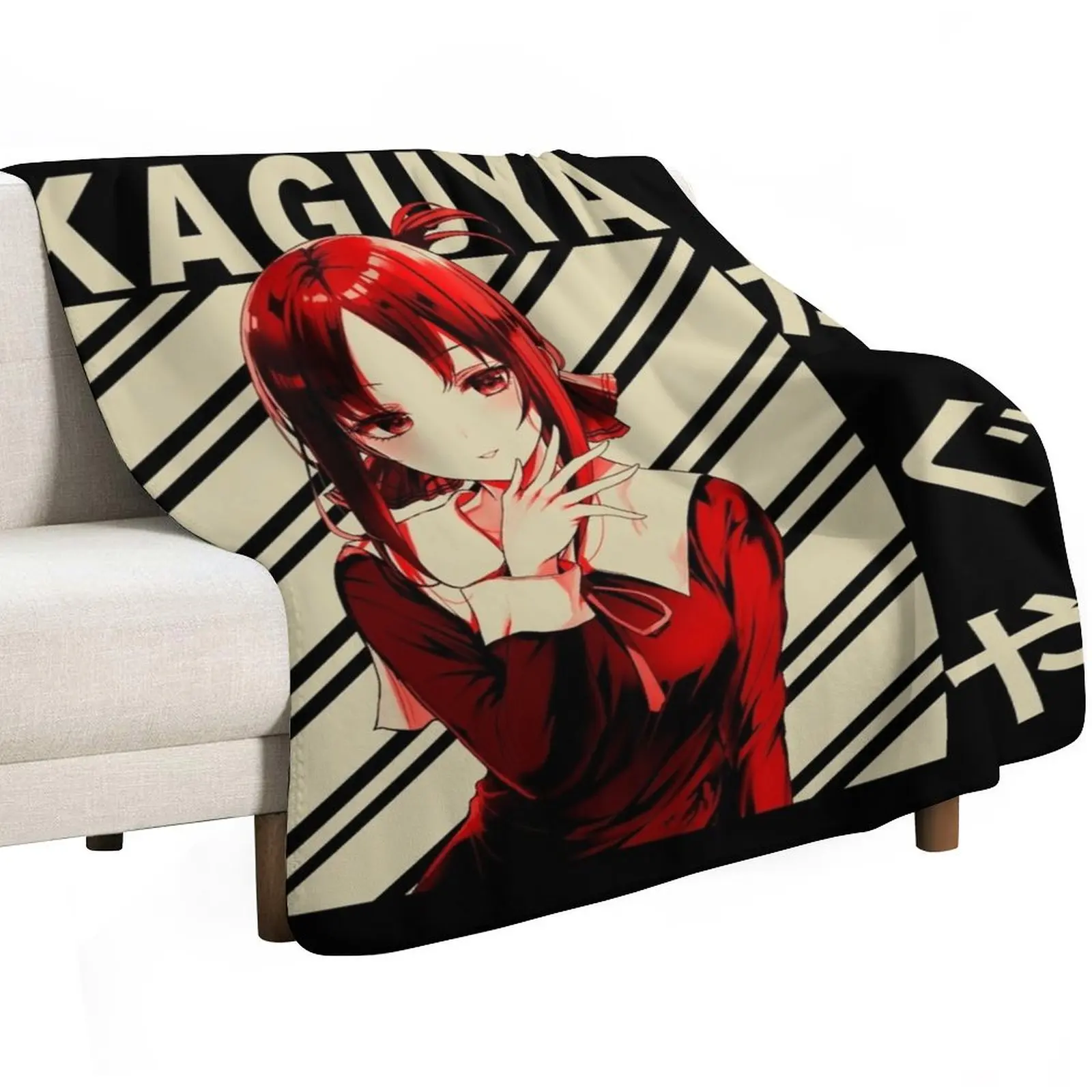 kaguya shinomiya - Vintage Art Throw Blanket Bed linens heavy to sleep Decoratives sofa bed Luxury Brand Retros Blankets