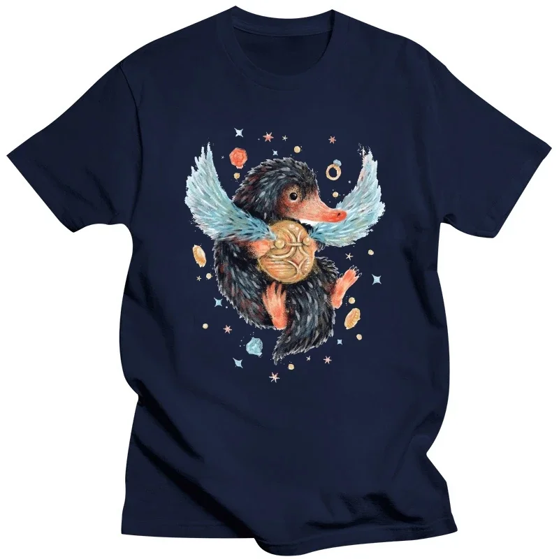 Fantastic Animals Shirt Niffler T-Shirt Fantasy Short Sleeve Cute Sleeve Unisex Summer O Neck Tops Tee Shirt