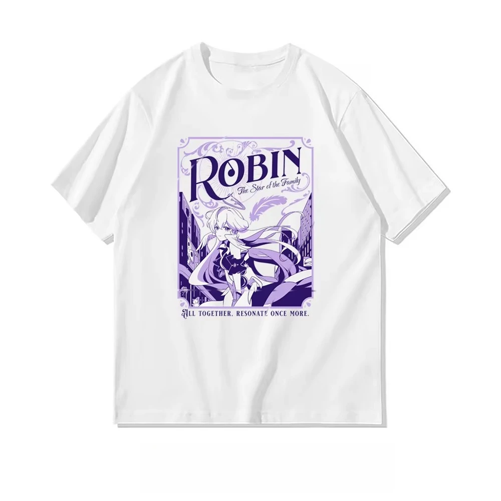 2026 Robin Themed Honkai Star Rail Vintage Modern Anime Shirt Summer Woman Man  Breathable Printed T-shirt fashion S-3XL Tops