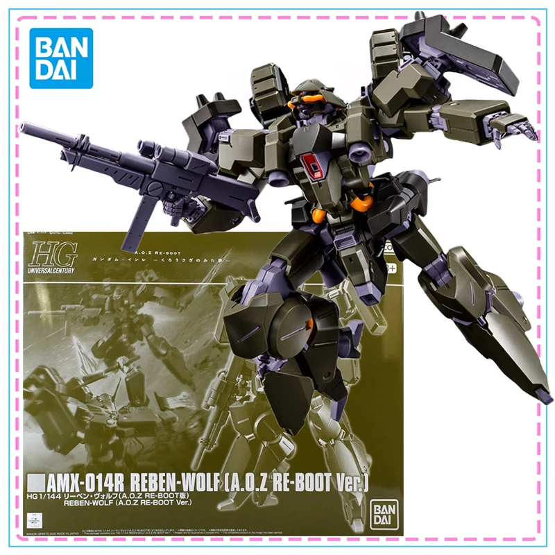 

Bandai HG 1/144 AMX-014R REBEN-WOLF[A.O.Z RE-BOOT Ver.] Action Figure Model Original Genuine Figure Gundam Model Kit AnimeFigure