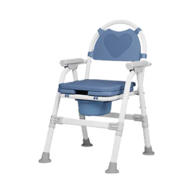 Portable Commode Chair for Elderly & Pregnant, Foldable Stackable Toilet Stool, Simple Mobile Potty Bench for Home Use