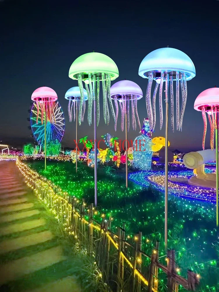 Jellyfish Landscape Lamp Outdoor Street Scenic Spot Light Park Light Festivals Lighting Engineering Device Light