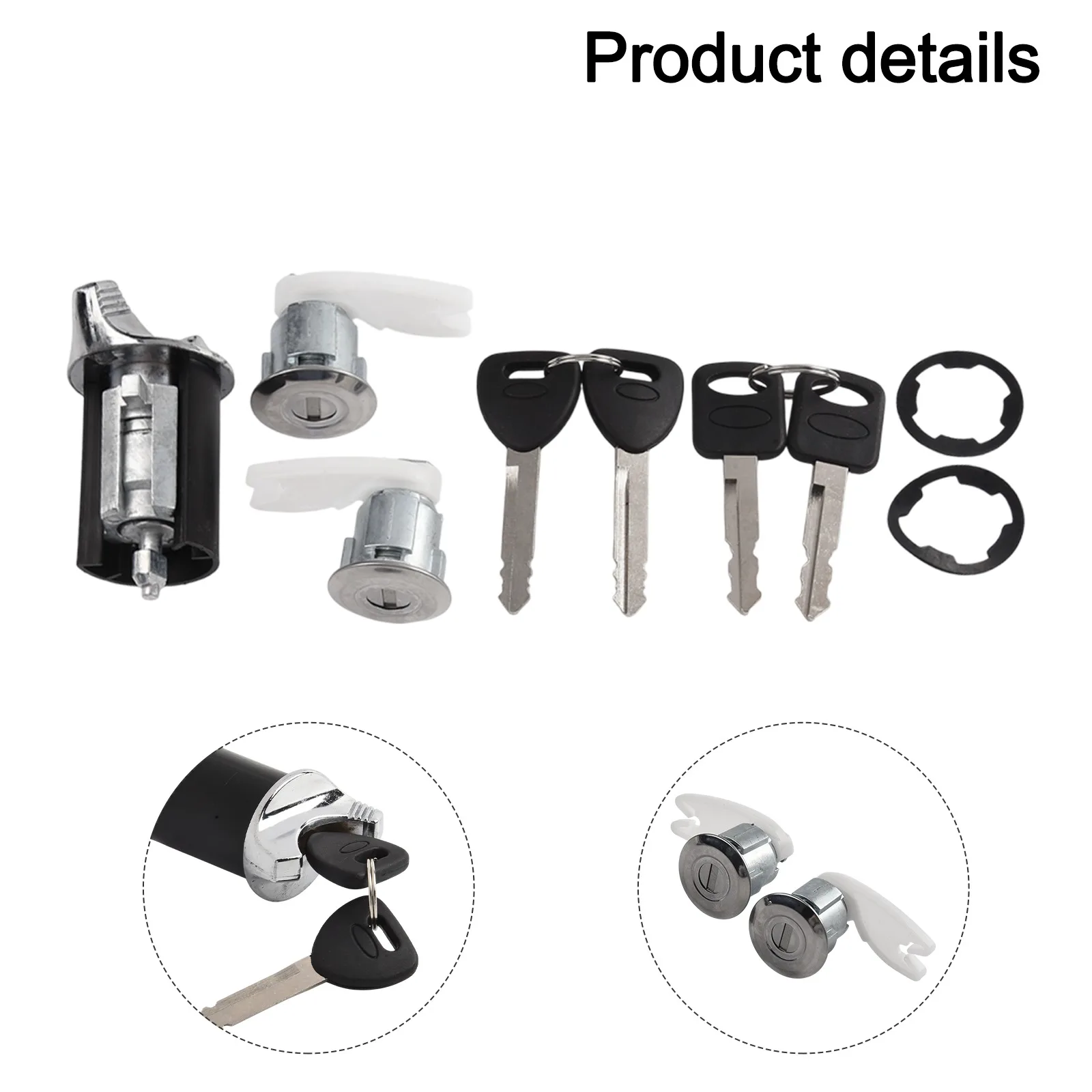 Door Lock Replacement Door Lock Cylinders Easy Installation As Shown In The Figure Perfect Fit For Vehicle For Econoline Series