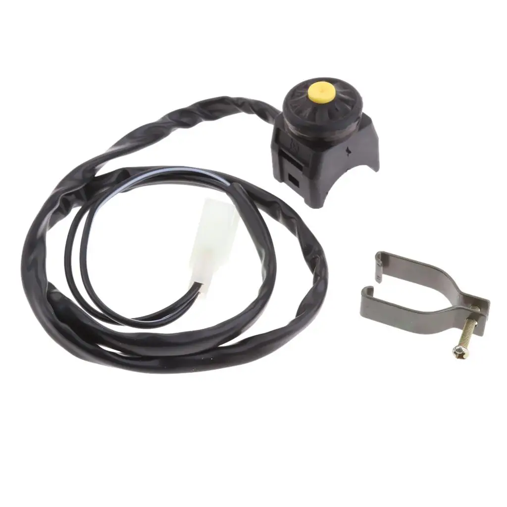 Motorcycle Starter Handle Kill Start Stop Button Switch Plastic Black Yellow for Off Road ATV 22mm