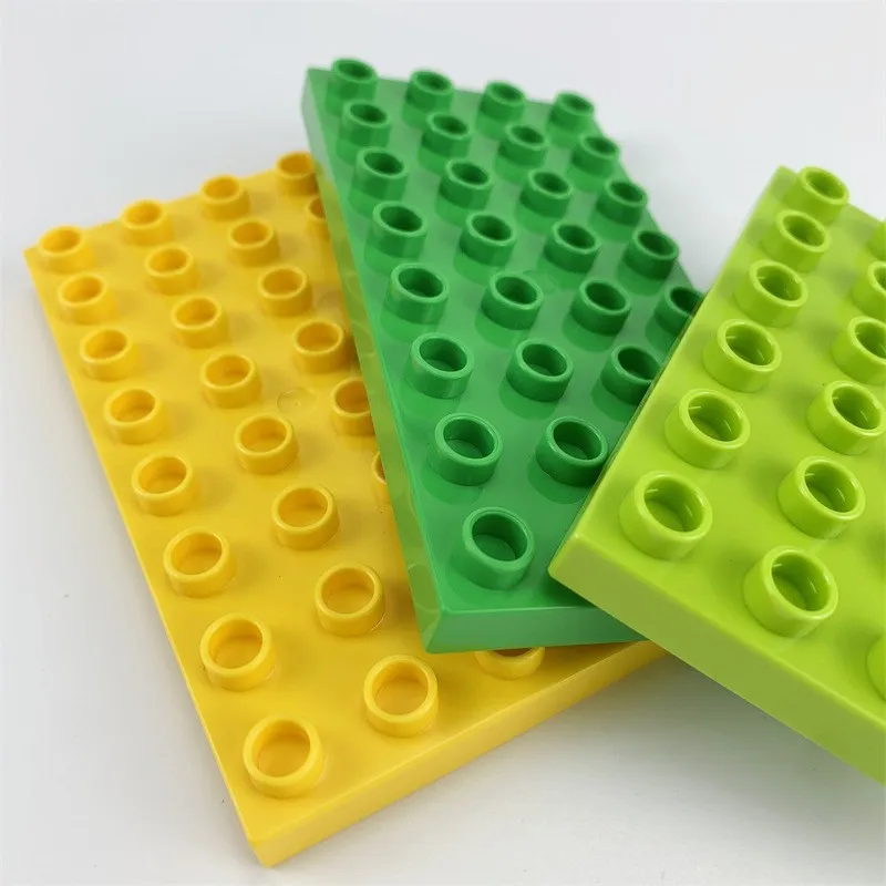 Big Size Building Blocks 4*6 Holes Double Sided Base Plate Compatible Large Bricks Plastic Educational Toys for Children Gifts