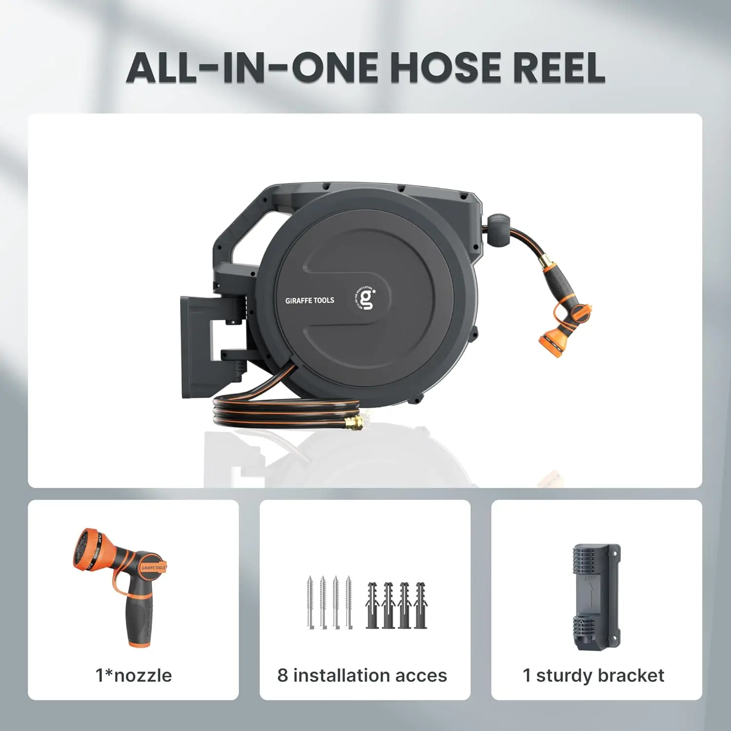 Tools AW30 Garden Hose Reel Retractable 1/2