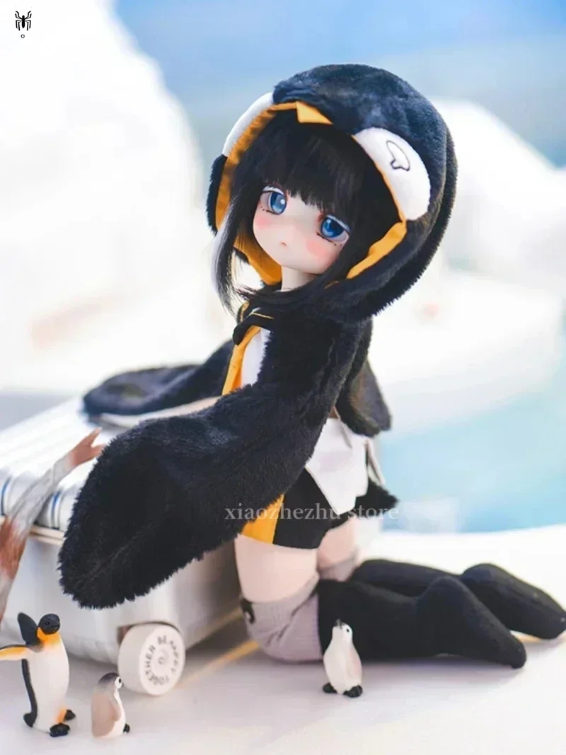 Genuine 1/4 Ratio Special Six Point Penguin Debbie Official Mjd6 Point Bjd Movable Mjd Female Doll 2d Kawaii Christmas Toy Gifts