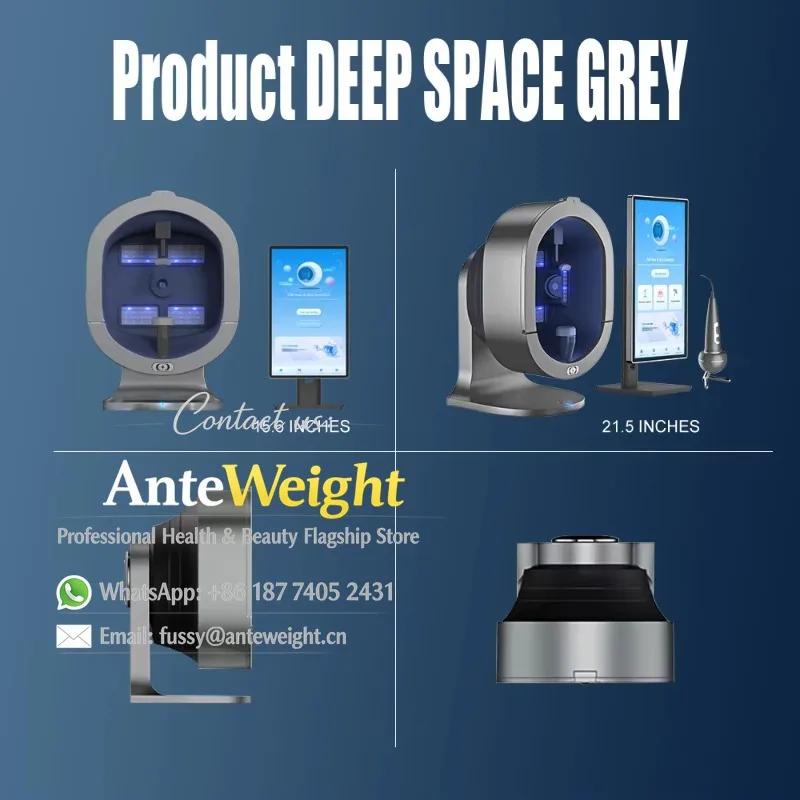 Portable Digital Skin Analyzer AI Facial Scanner 3D Moisture Pore Acne Wrinkle Detector Machine Home Salon Use