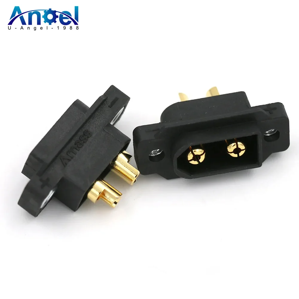 

5 / 10PCS AMASS Black XT90E-M Battery Plug Gold-Plated Male Connector DIY Connecting Parts for RC Aircraft Drone Accessories