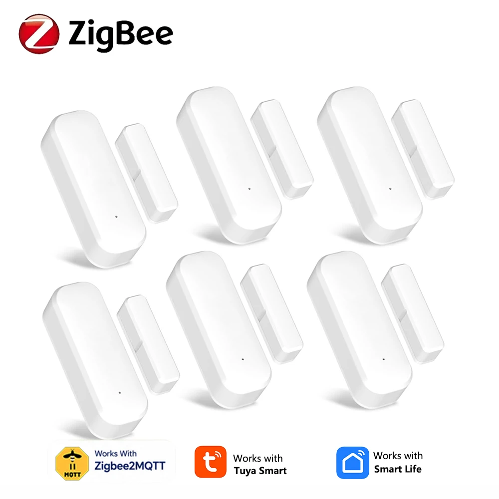 Zigbee Door Sensor Window Contact Sensor Open Closed Detector Smart Home Alarm Security Protection Work with Tuya Smart Life Z2M