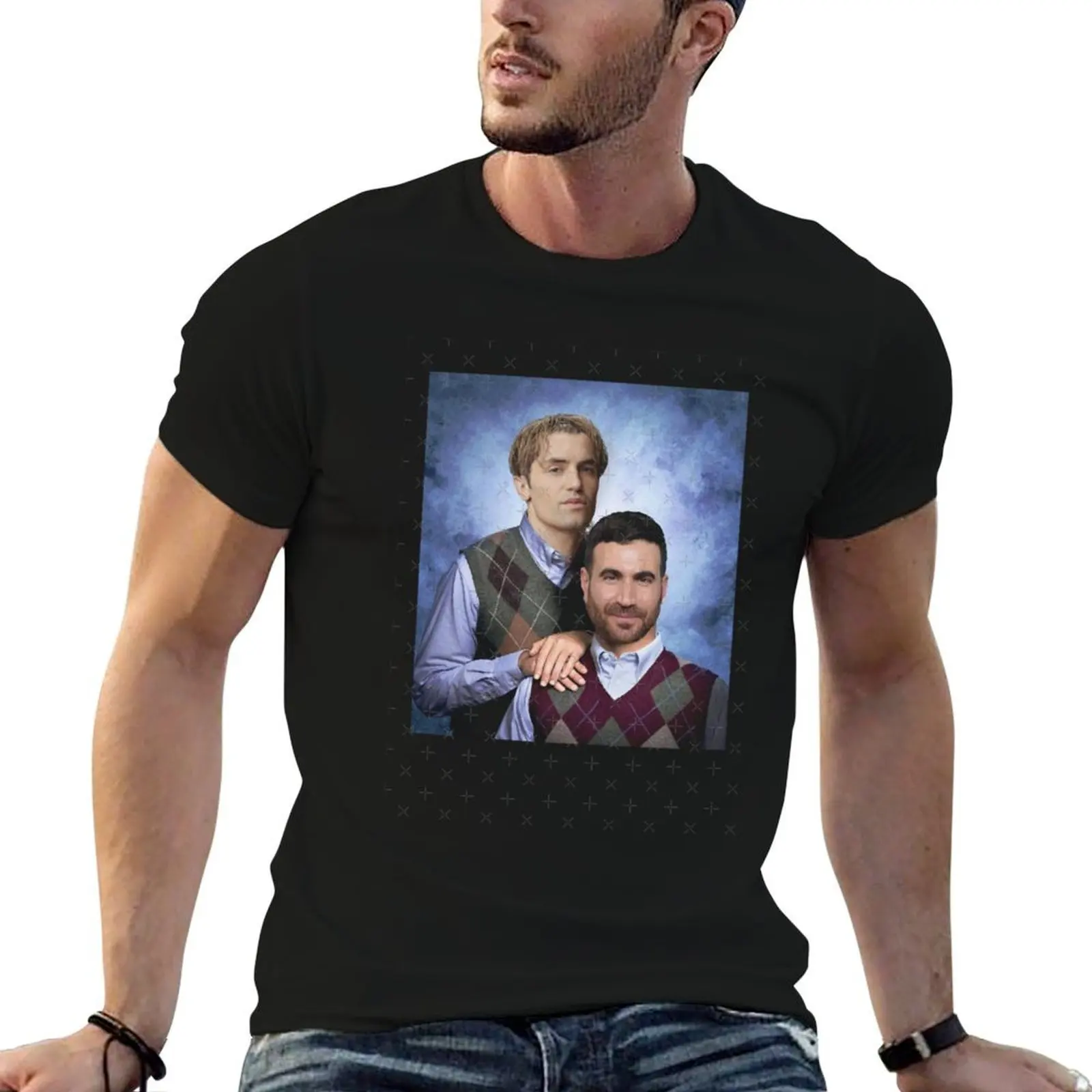 Brothers Pose Jamie Kent Step Tartt and Roy T-Shirt Plus Size Basic Short Sleeve Top