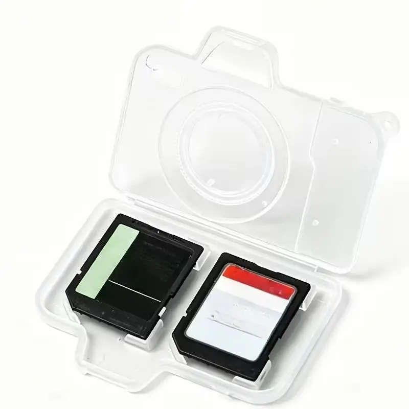 Compact Memory Card Holder Organizer 1/2pcs Camera Shaped Portable Storage Box for Studio Photography Accessory