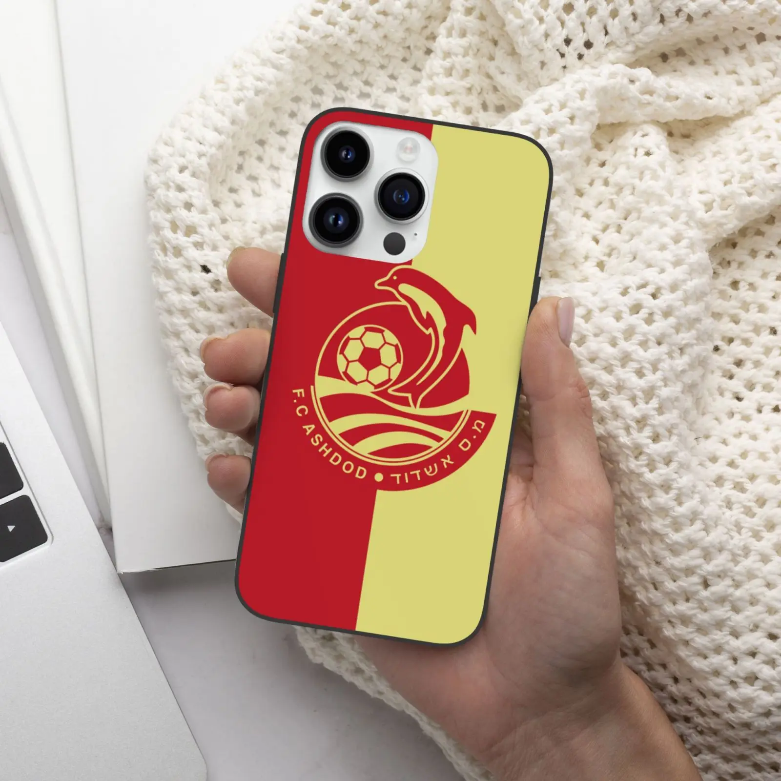 F.C Ashdod Case for iPhone 16 15 14 11 Pro Max 13 12 Mini XR XS X 8 7 6 6S Plus Soft Silicone Shockproof Cover