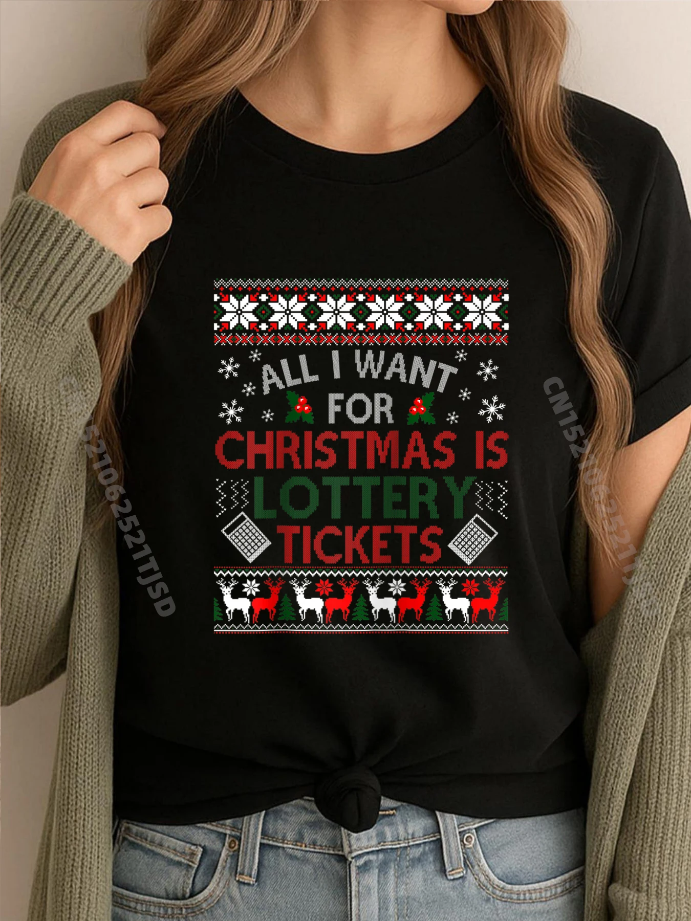 

Я хочу на Рождество — это лотерейные билеты, уродливый рождественский реглан, мужская дизайнерская футболка, дышащая футболка Camiseta, большой и высокий дизайн