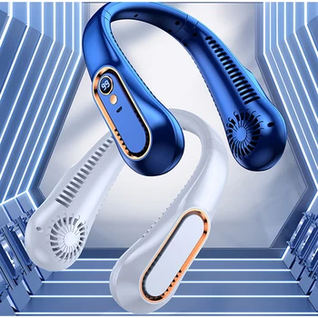 충전식 휴대용 선풍기 넥 쿨러 팬, 충전식 USB 캠핑 냉각 가전, 가정용 낚시 미니 하이킹 스포츠 