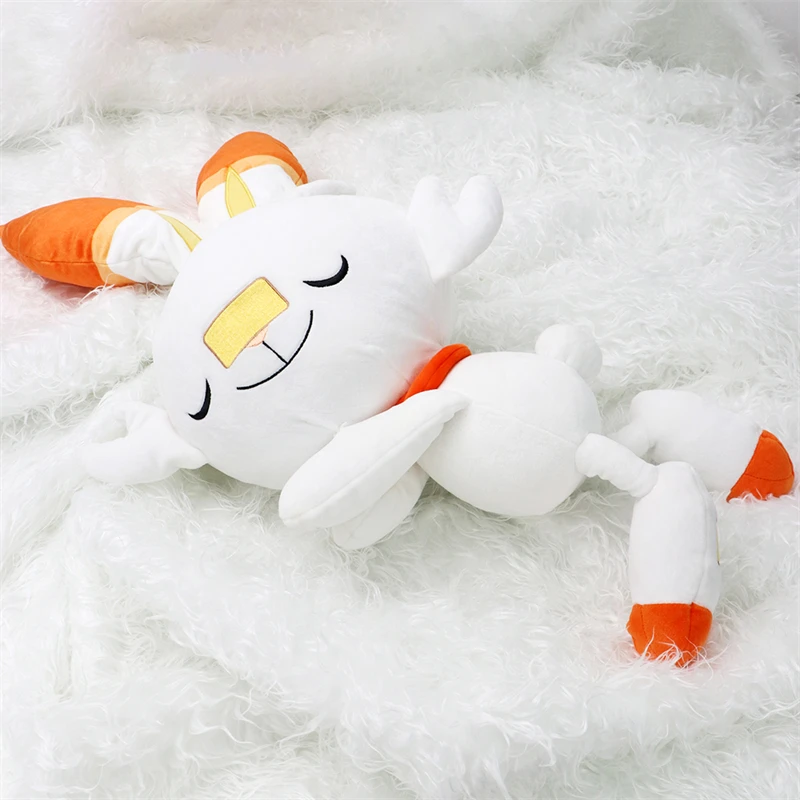 New Pokemon Sleep Cubone Chikorita Lucario Soft Plush Pilows Kawaii Anime Scorbunny Slowpoke Stuffed Animals Peluche Dolls Gift