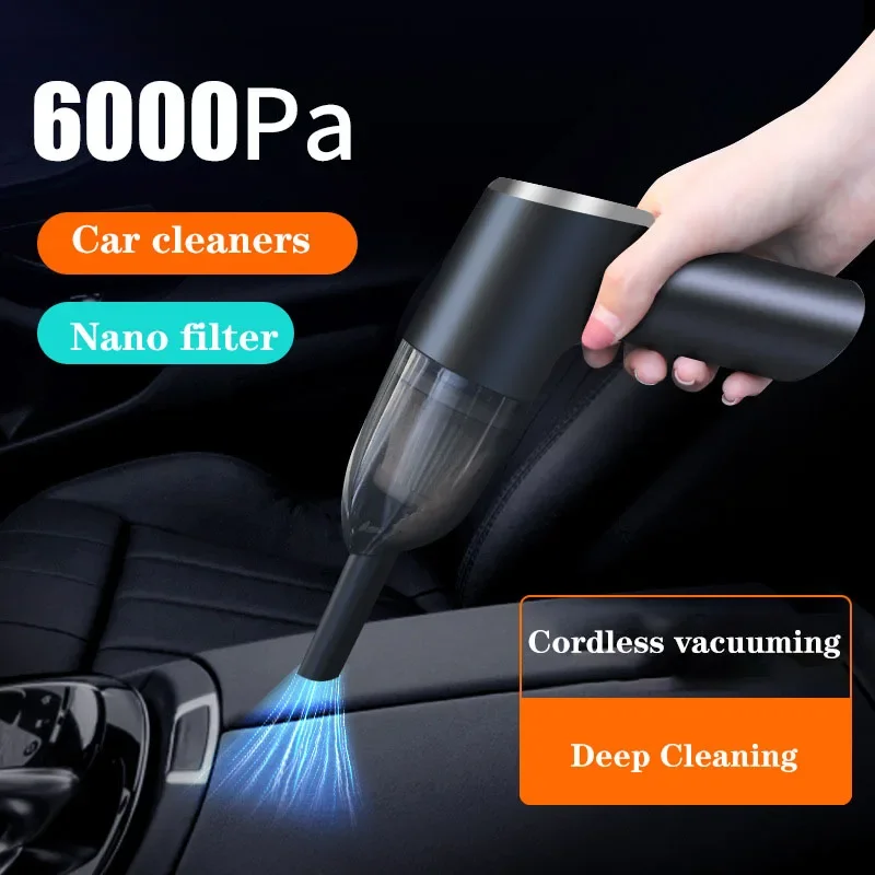 Wireless Mini Handheld Vacuum Cleaner 6000pa Power USB Rechargeable Portable Dust Removal Mini Cleaner